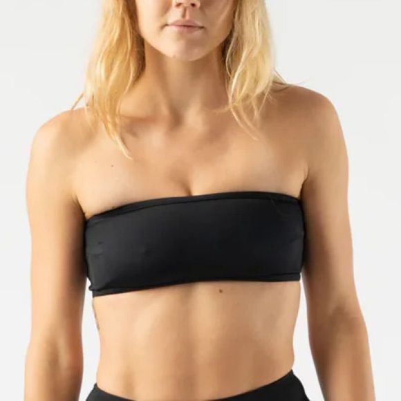 NU SWIM Strapless Black Bikini Top - Picture 1 of 4